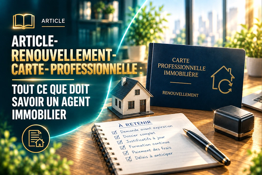 Carte professionnelle immobilier T G S guide complet